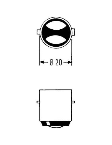 Bec dublu filament 24V 45W/40W BA20D