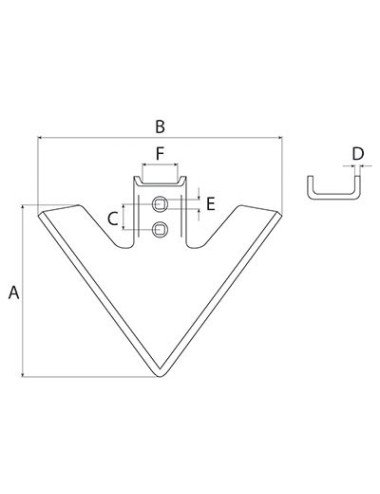 Cutit picior de gasca 3000236 pentru Farmet