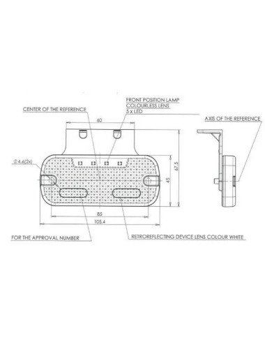 Lampa pozitie LED spate 12-24V