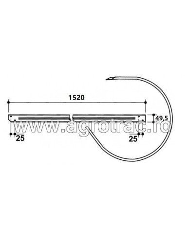 Tabla pick-up 52231311170 pentru Sipma Deutz-Fahr