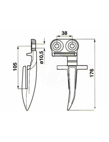 Deget simplu capat Forged 626296.3 Claas