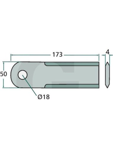 Cutit tocator Rasspe Z53454 Radura 42245 pentru John Deere