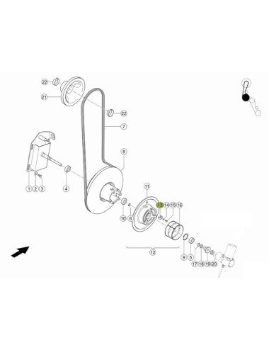 Clema variator Claas 0006605030 Original