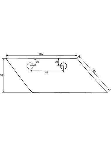 Cutit antetrupita 3363714 dreapta pentru antecormana Lemken