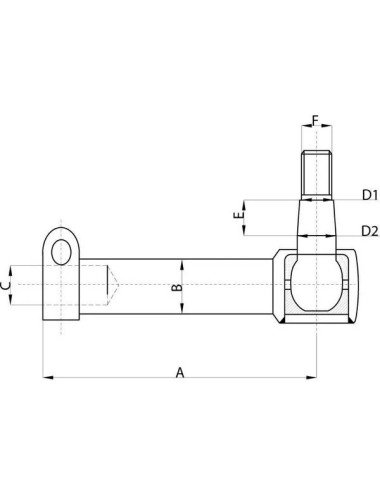 Capat bara AL110886 dreapta pentru John Deere