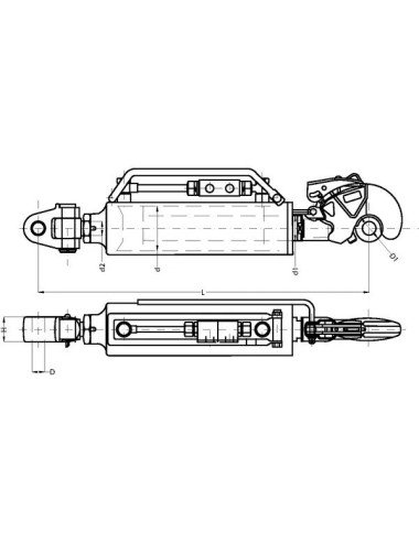 Tirant central hidraulic CBM cat.3/3 666-906mm