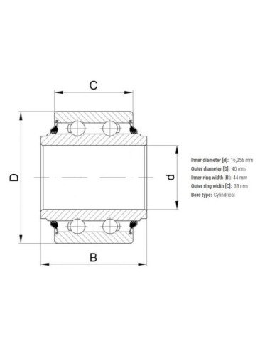 Rulment Craft SL5203-2T pentru Gaspardo