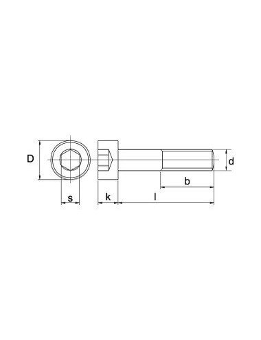 Surub cap cilindric cu imbus M10x15x140mm 12.9 negru