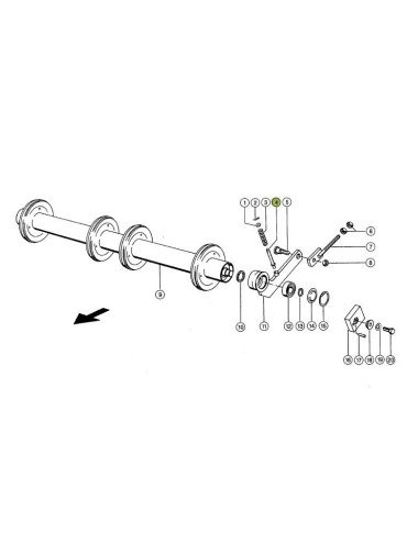 Bolt 650857.2 pentru intinzator tunel combina Claas