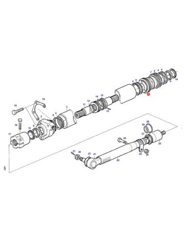 Set etansare Fendt F001990010620 original pentru cilindri de directie