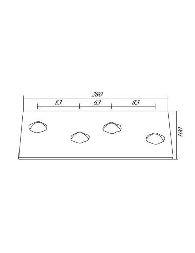 Plaz scurt 123029.3 280mm dreapta pentru Krone