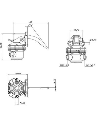 Pompa combustibil 4757884 pentru CNH