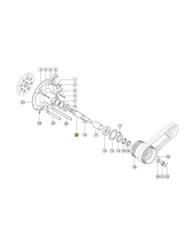 Ax transmisie motor 545048.1 pentru combina Claas Tucano