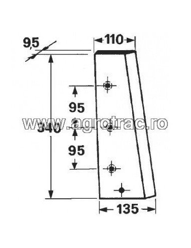 Cutit piston 203021C1 pentru Case IH