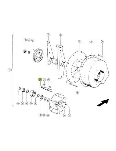 Ax ventilator extractor 657698.1 pentru Claas