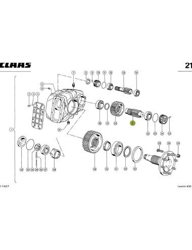 Ax cu pinion 669437.2 pentru combina Claas