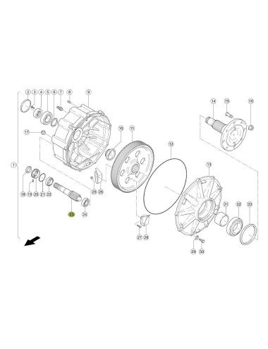 Ax planetara 637584.2 pentru combina Claas