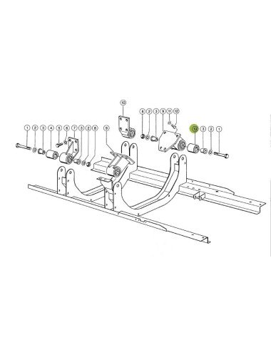 Bucsa silent block Corteco 072744.0 pentru suport motor MB OM441 Claas