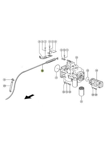 Cablu hidrostatica 069643.1 pentru Claas