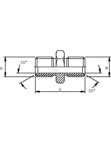 Niplu reductie hidraulica 1/2BSP-1/2BSP M-M