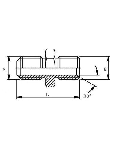 Niplu reductie hidraulica 9/16JIC-M22x1.5 M-M