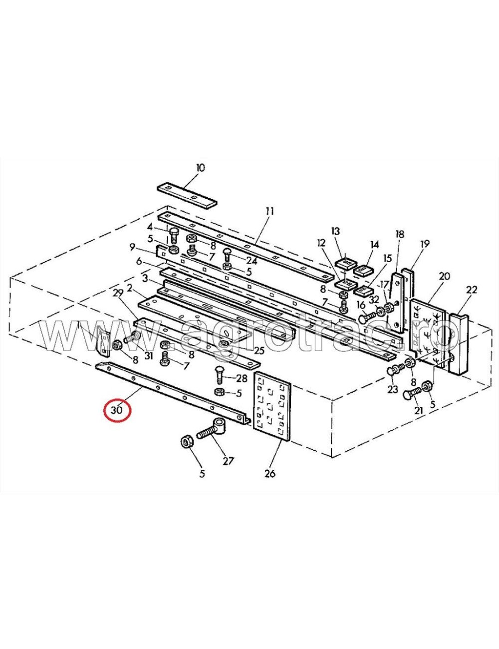 Ghidaj piston E44835 pentru John Deere