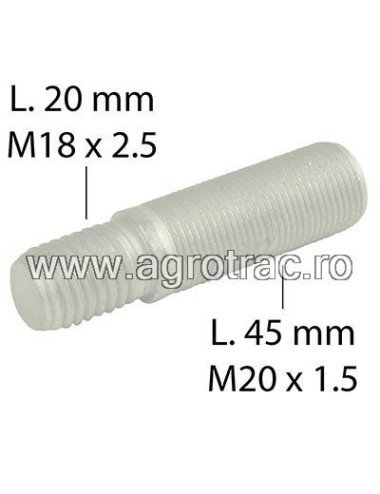 Prezon roata M20x1.5 - M18x2.5