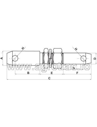 Bolt tirant lateral cat. 2-3 cu filet