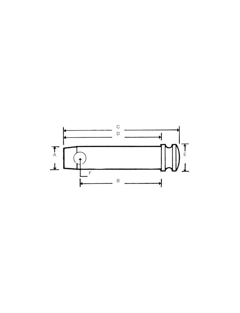 Bolt tirant centran cat. 1 19x92mm