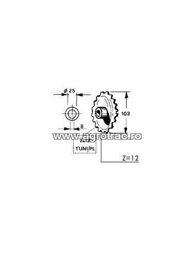 Pinion L75-258 pentru Ama