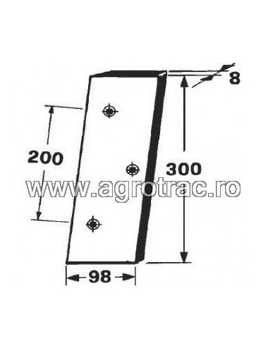 Cutit piston 04.03.314 pentru Gallignani