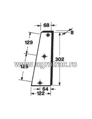 Cutit piston F60914 pentru Case IH