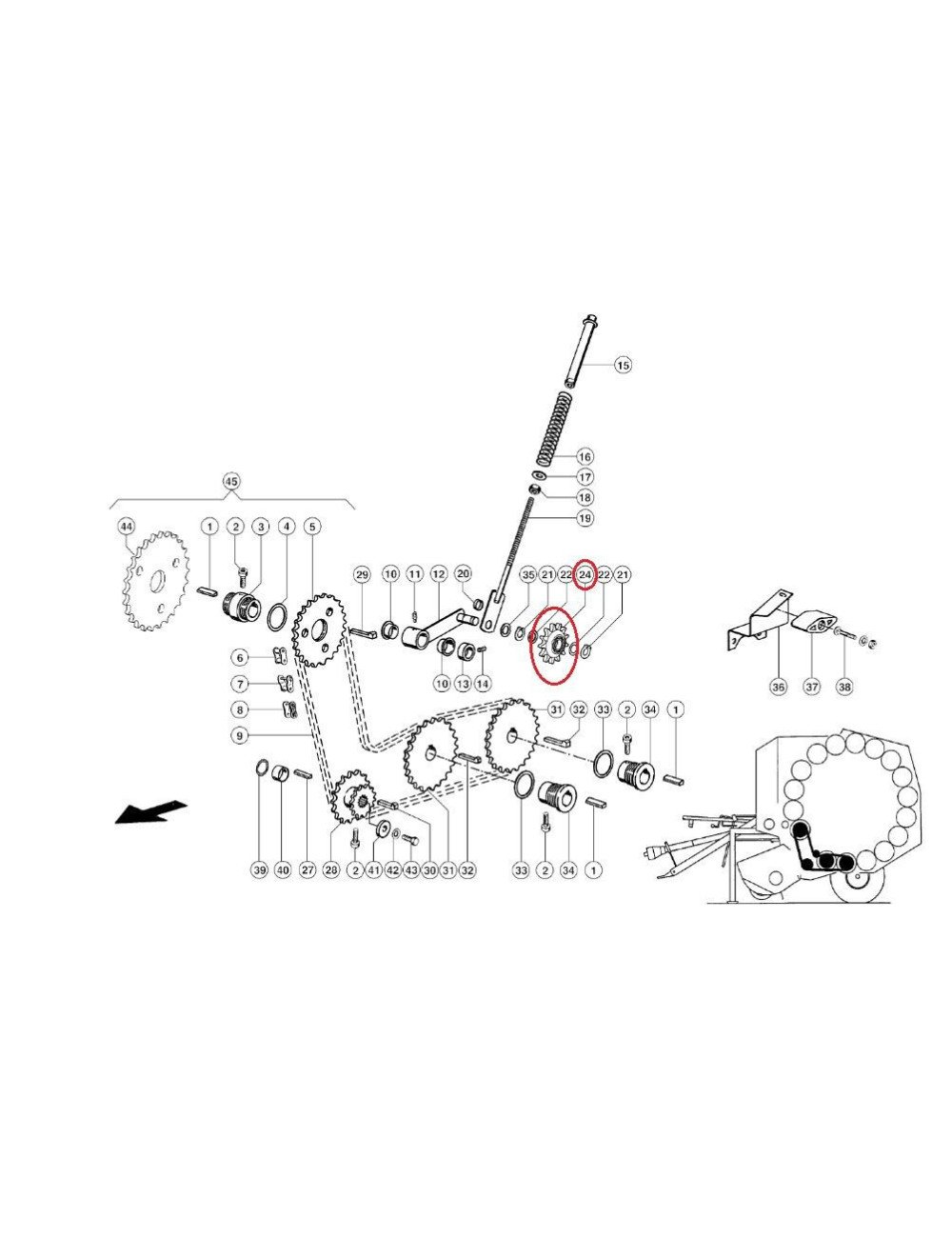Pinion intinzator 845573.0 pentru Claas Pinion intinzator 845573.0 pentru Claas