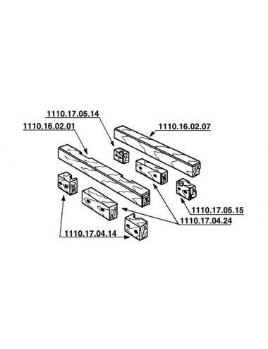 Set 8 sine lemne 58.219-S pentru Welger AP41 cu role