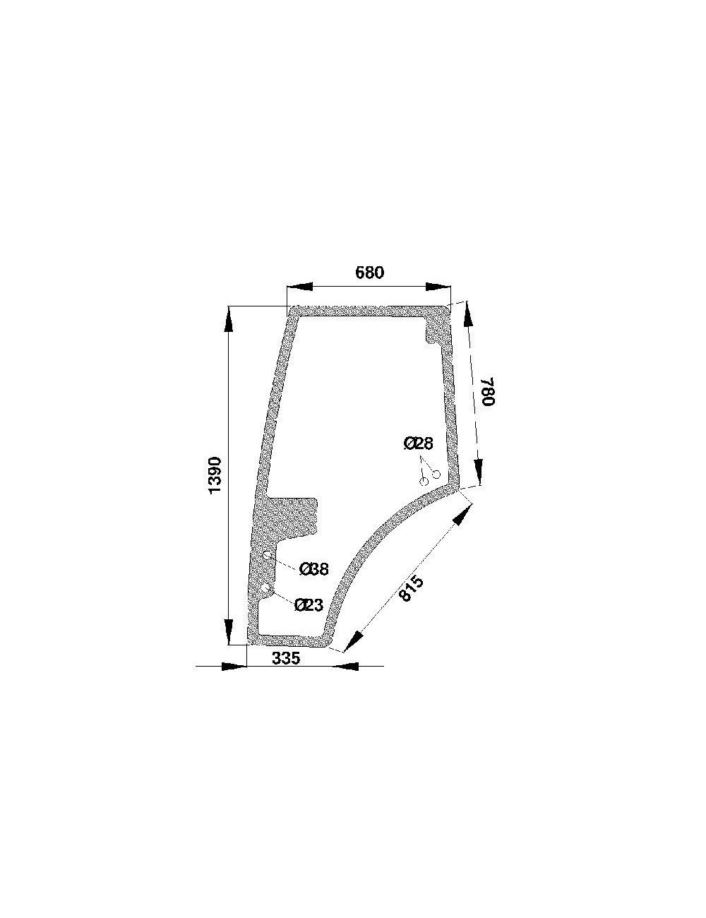 Usa sticla H816810030330 stanga pentru Fendt Usa sticla H816810030330 stanga pentru Fendt