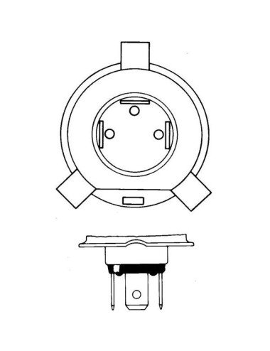Bec Philips H4 12V 60/55W 12342PRC1 P43t-38