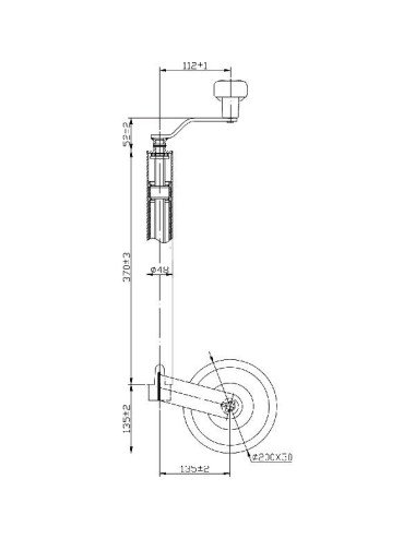 Roata sprijin remorca 200x50