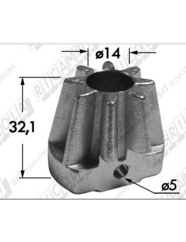 Pinion inodator 0764.04 pentru Welger, fabricatie Italia | Agrotrac