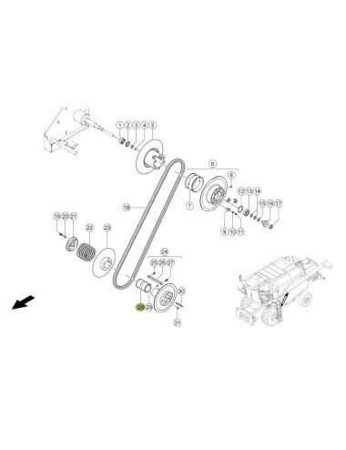 Bucsa glisare variator 617323.0 pentru Claas