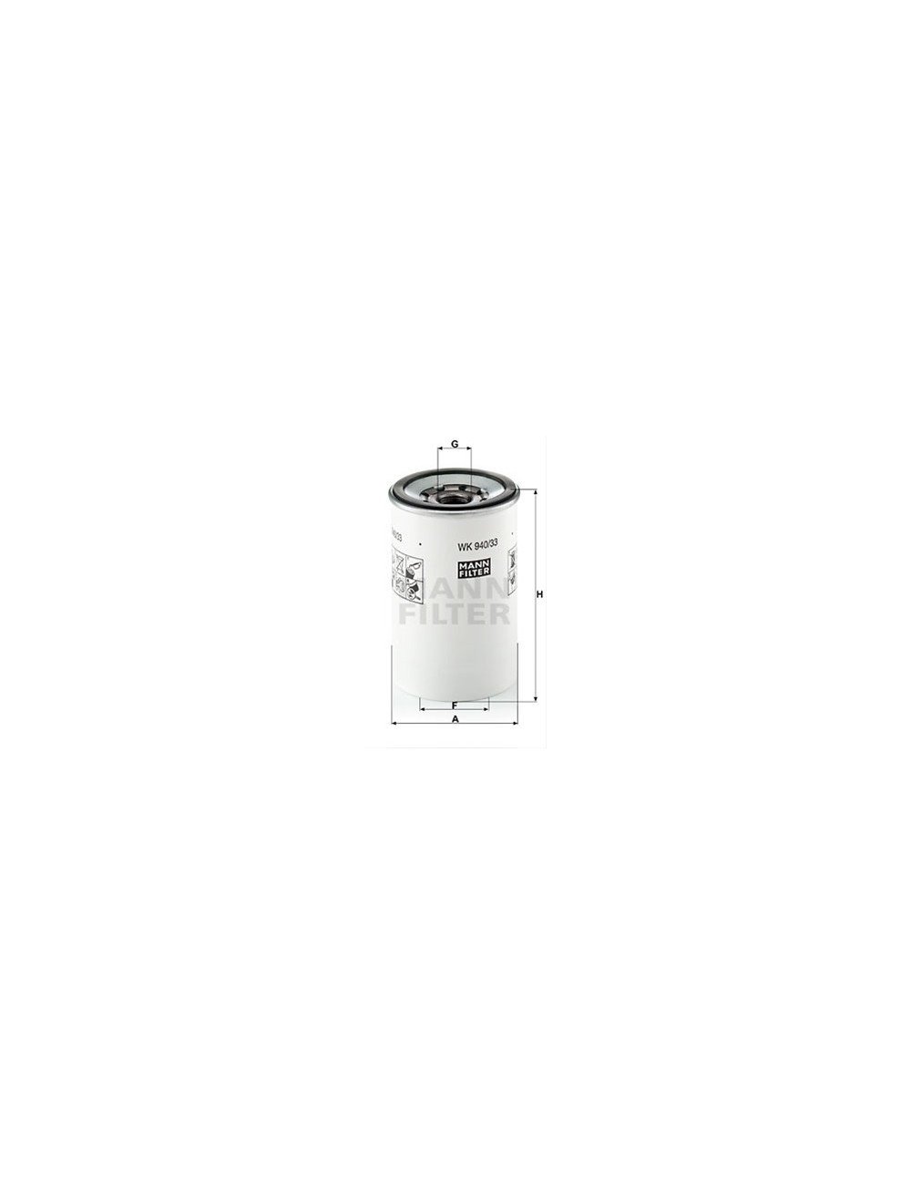 Filtru combustibil Mann-Filter WK940/33x Filtru combustibil Mann-Filter WK940/33x