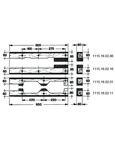 Set sine lemne piston 58.217-S pentru Welger AP45, cu teflon