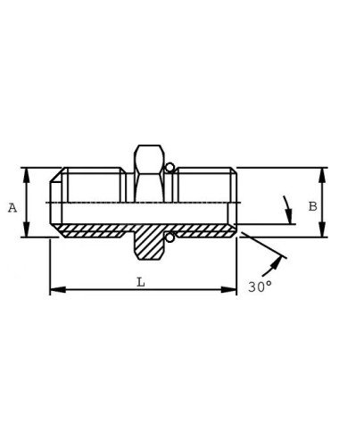 Niplu reductie hidraulica 1/2BSP-9/16UNF JIC M-M