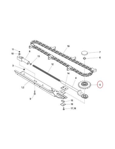 Pinion plastic 032012 cu capac pentru Geringhoff