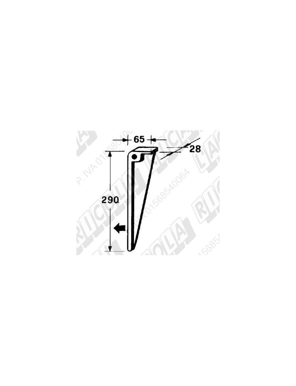 Furca / dinte alimentare stanga 670515R1 pentru New Holland, Sgorbati