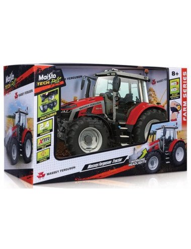 Jucarie Tractor Massey Ferguson 5SD.145 cu plug de zapada, cu telecoma