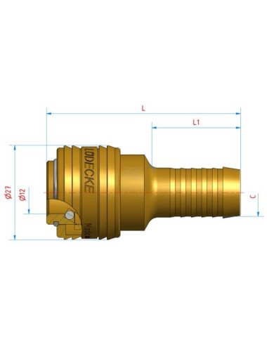 Cupla rapida aer Ludecke ES9TAB cu stut de 9mm