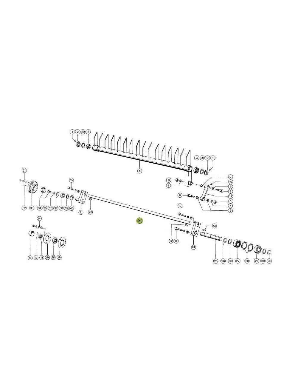 Ax furci 819120.1 pentru balotiera Claas Rollant Ax furci 819120.1 pentru balotiera Claas Rollant