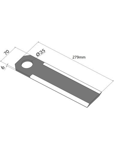 Cutit tocator sormaitat heder DR12300 pentru Olimac