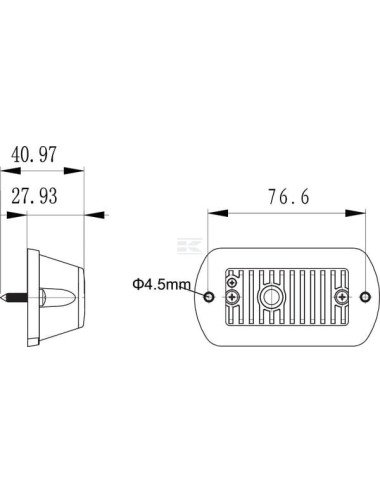 Lampă avertizare cu 3 LED-uri, portocalie, pentru remorcă