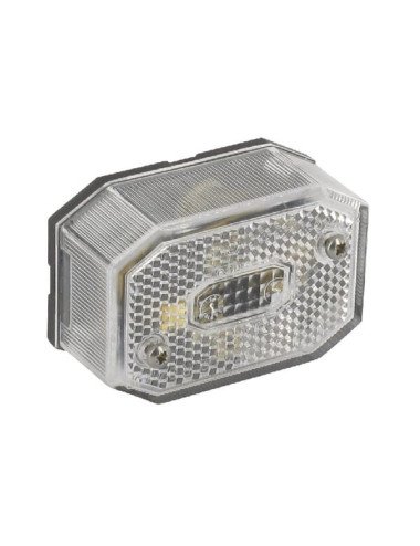 Lampă gabarit Aspock 12V dreptunghiulară, albă pentru remorcă
